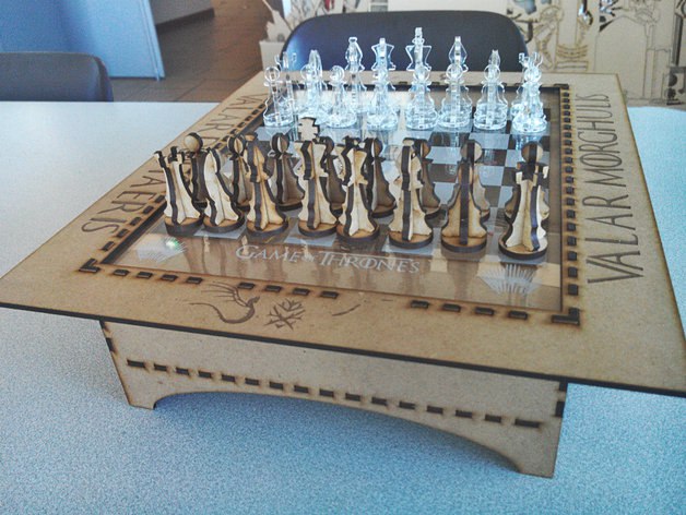 Chess Board Laser Cut Free Vector File