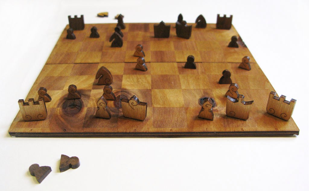 Chess Set For Laser Cut Free Vector File