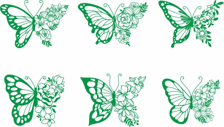 Chic Butterflies Free Vector File