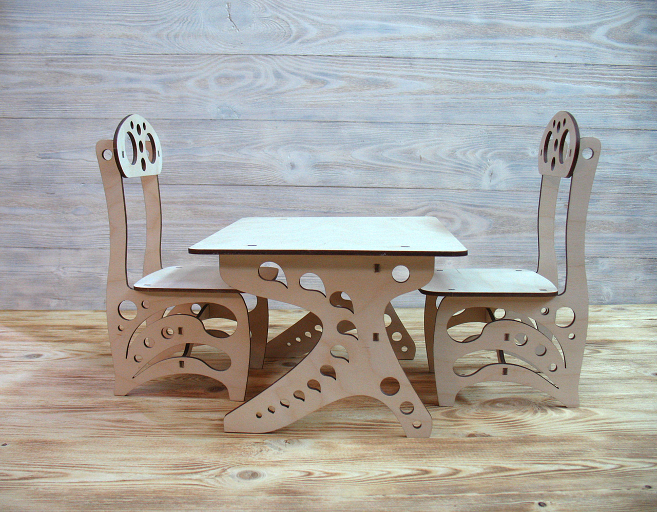 Childrens Chair Table Laser Cut Free Vector File