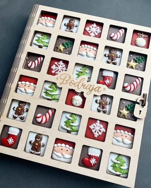 Chocolate Gingerbread Cookies Box For Christmas Laser Cut Free Vector File