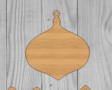 Christmas Bauble Ornament Unfinished Bauble Laser Cut Free Vector File