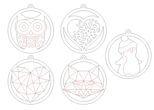Christmas Beautiful Toys Laser Cut Free Vector File