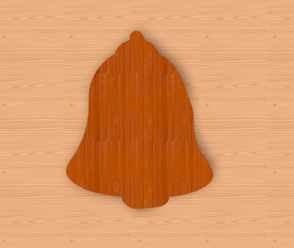 Christmas Bell Wood Cutout Shape Laser Cut Free Vector File