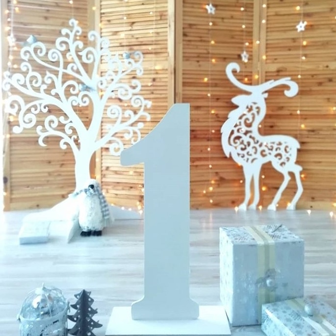 Christmas Deer Decoration Template Laser Cut Free Vector File