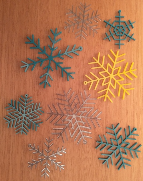 Christmas Snowflake Ornaments Laser Cut Free Vector File