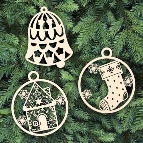 Christmas Sock Decor Laser Cut Free Vector File