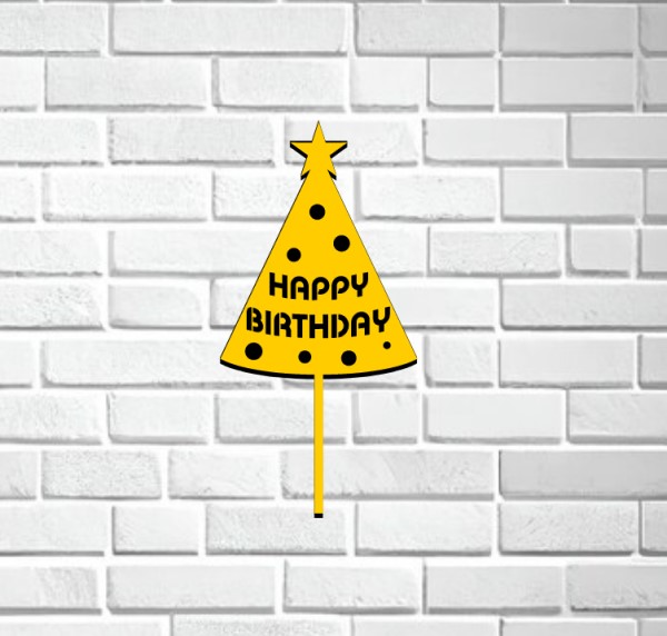 Christmas Tree Cake Topper Laser Cut Free Vector File