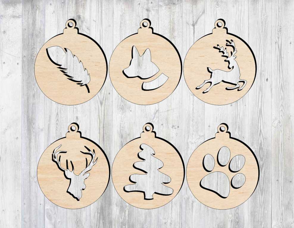 Christmas Tree Decorations Laser Cut Free Vector File