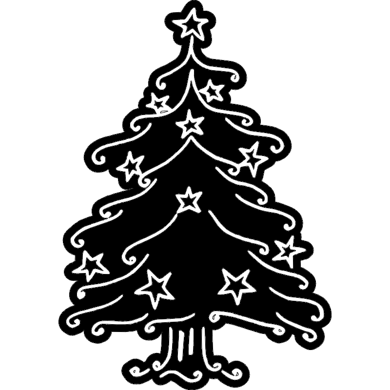 Christmas Tree Laser Cut Free DXF File