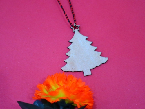 Christmas Tree Wooden Blank Shape Hanging Ornament Laser Cut Free Vector File