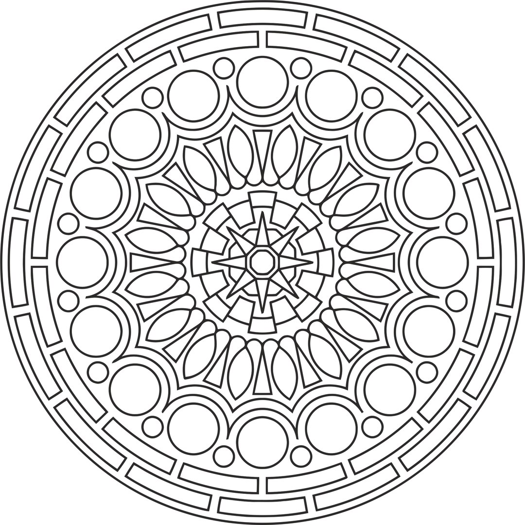 Circular Mandala Ornament Free Vector File