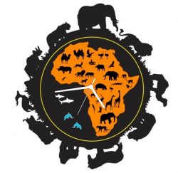 Clock Animals From The Jungle Of Africa For Laser Cut Plasma Free Vector File