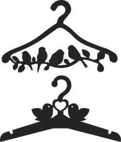 Clothes Hangers With Birds For Laser Cut Cnc Free Vector File