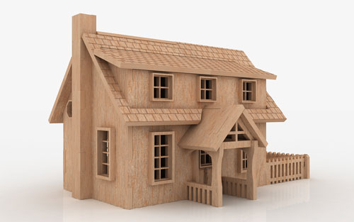 Cnc Files Of Wooden House For Laser Cut Free Vector File