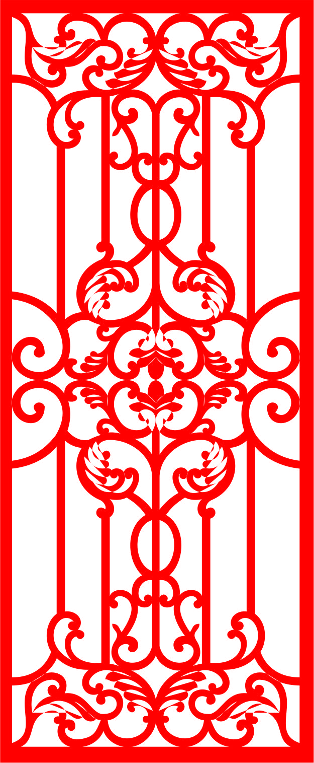 Cnc Jali Inspired Pattern Grill Screen Design Free Vector File
