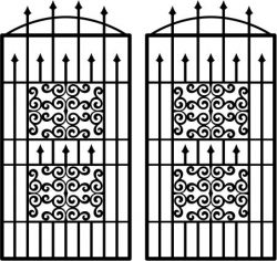 Cnc Laser Cut Wavy Iron Door Pattern Download Plasma Free Vector File