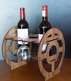 Cnc Laser Cut Wine Holder Free Vector File