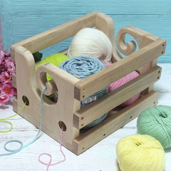 Cnc Router Wooden Yarn Box Stand Storage Box Yarn Holder Free Vector File