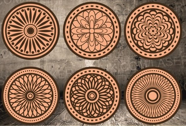 Coaster For Laser Cut Free Vector File