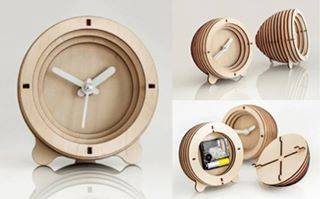 Collection Of Table Clock Wooden Free DXF File