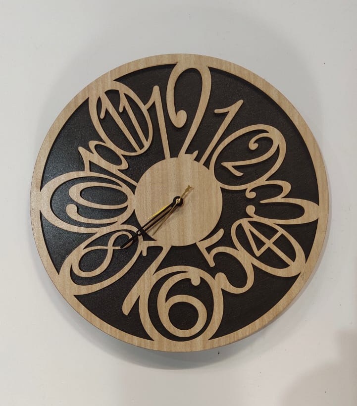 Cool And Unique Wall Clock For Laser Cut Free Vector File