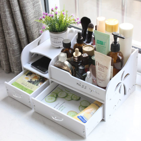 Cosmetic Storage Box Cosmetic Box Shelf For Laser Cut Free Vector File