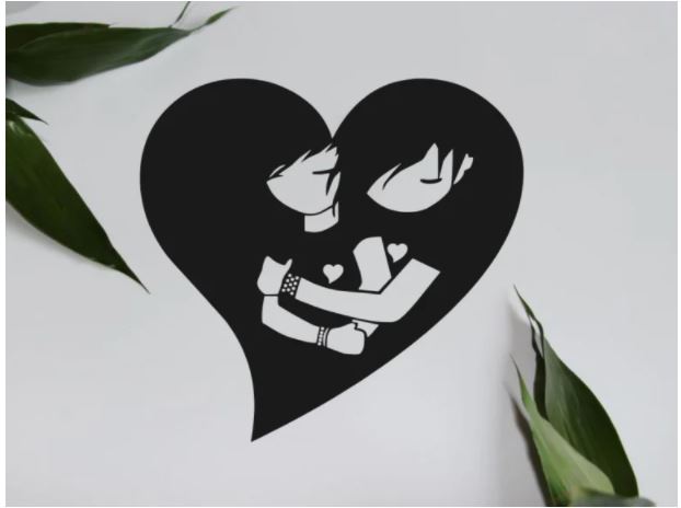 Couple Wall Art Heart Wall Decor Free Vector File