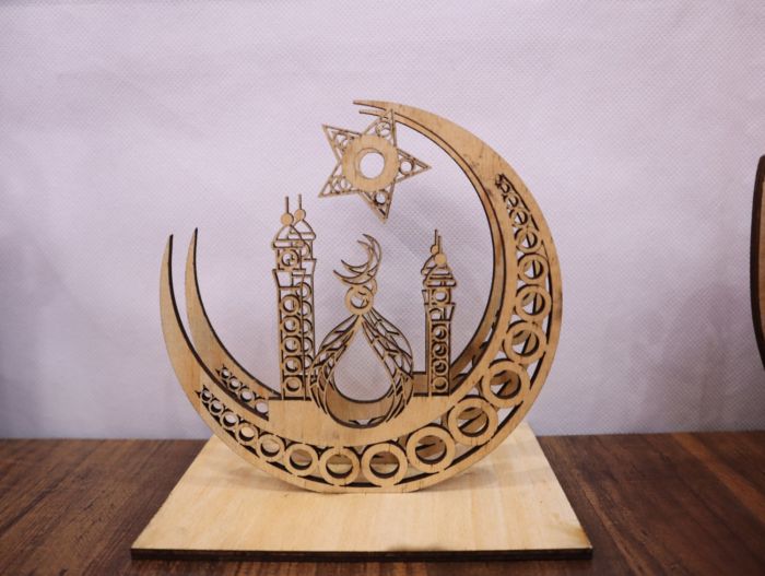Crescent Napkin Holder Laser Cutting Free Vector File
