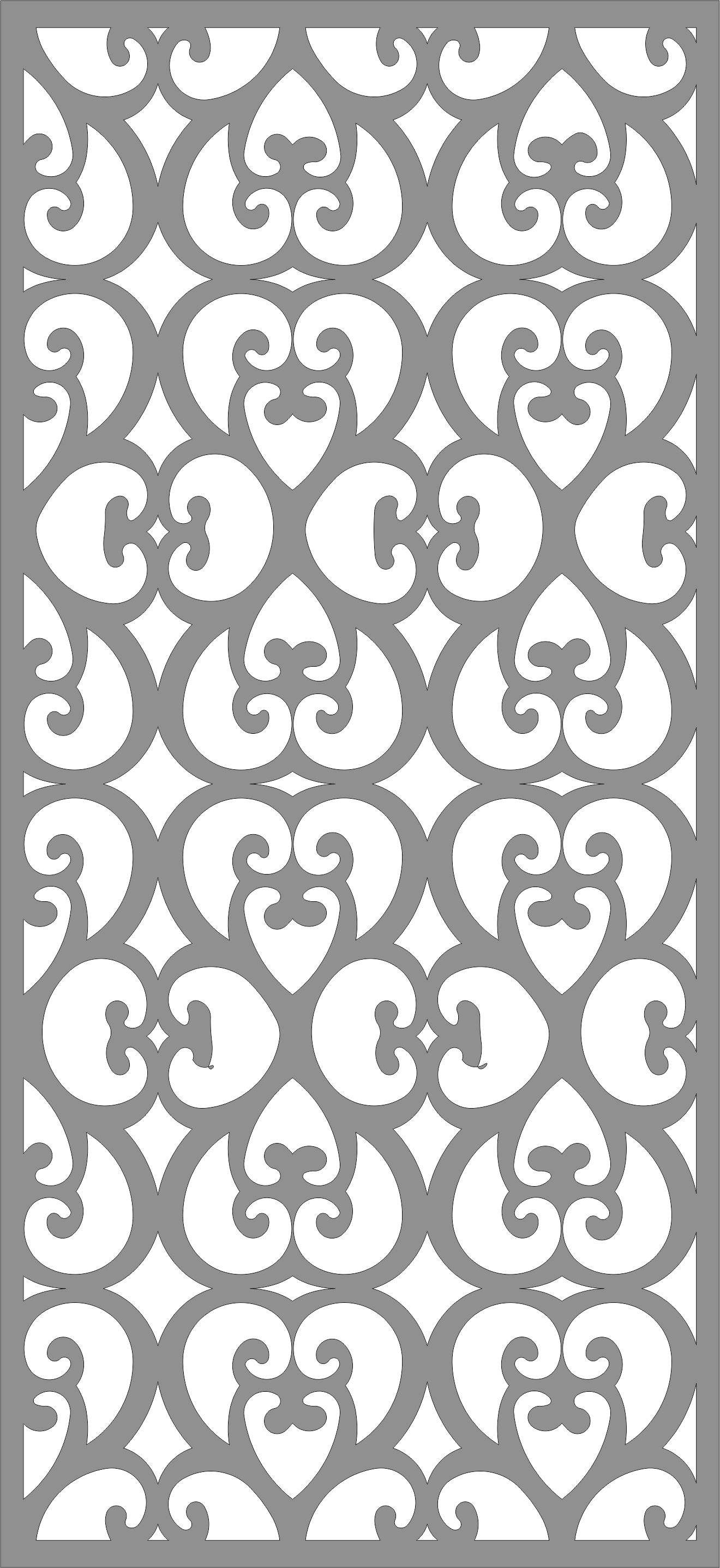Crocheted Flower Screen Pattern For Laser Cutting Free DXF File