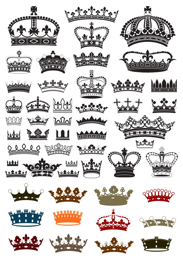 Crowns Set Free Vector File