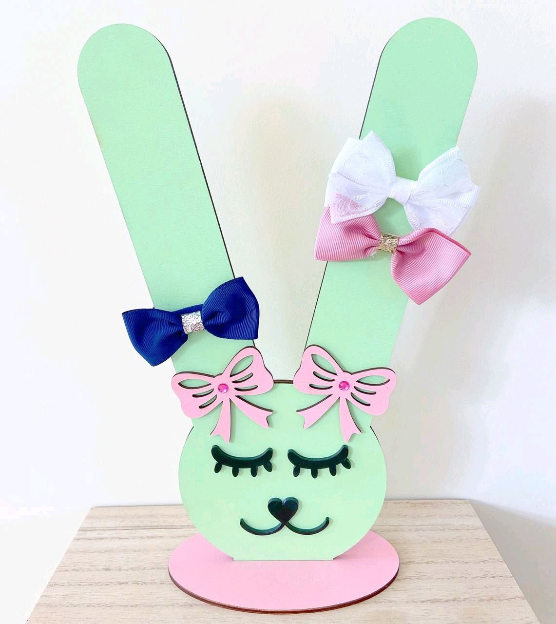 Cute Bunny Scrunchie Holder Hair Tie Rubber Band Stand For Laser Cut ...