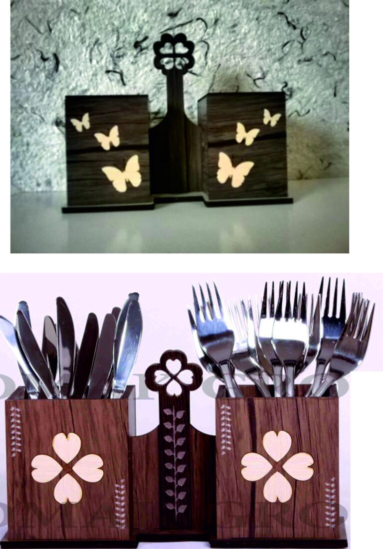 Cutlery Box Layout For Laser Cut Free DXF File