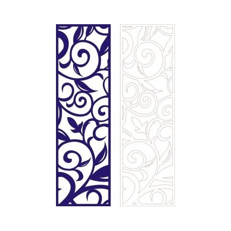 Cutout Partition Lace Floral Porch Template Free DXF File