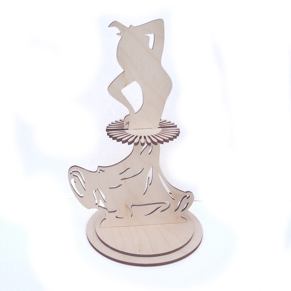 Dancing Girl Napkin Holder For Laser Cut Free Vector File