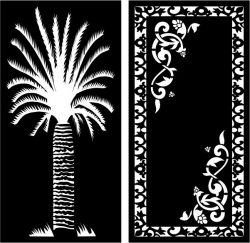 Date Palm Partition For Laser Cut Cnc Free Vector File
