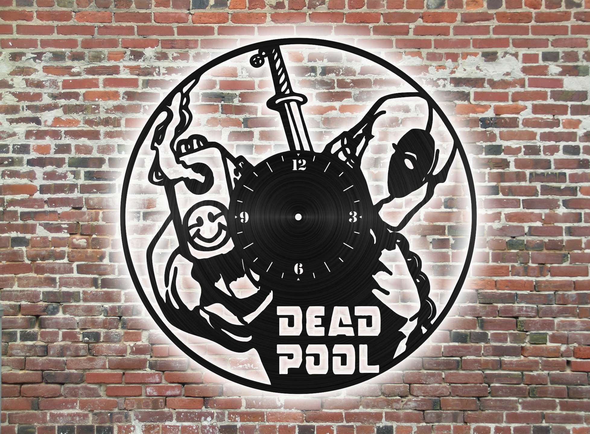 Dead Pool Wall Clock Free Vector File