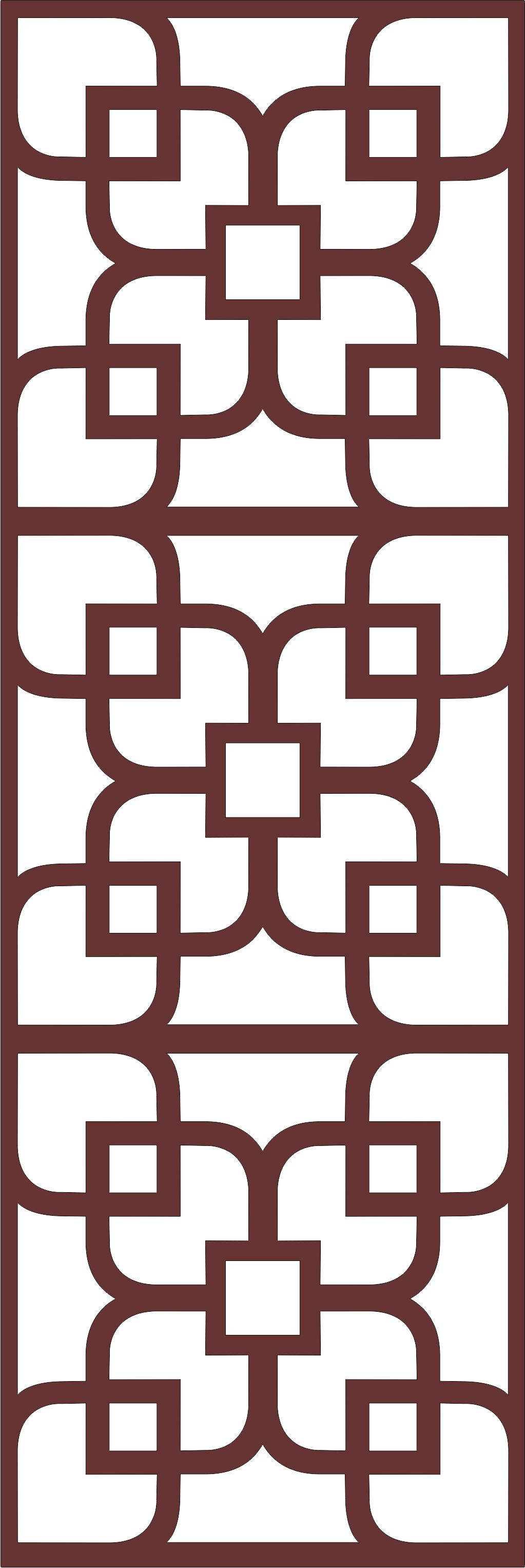 Decor Seamless Floral Grill Panel For Laser Cutting Free DXF File