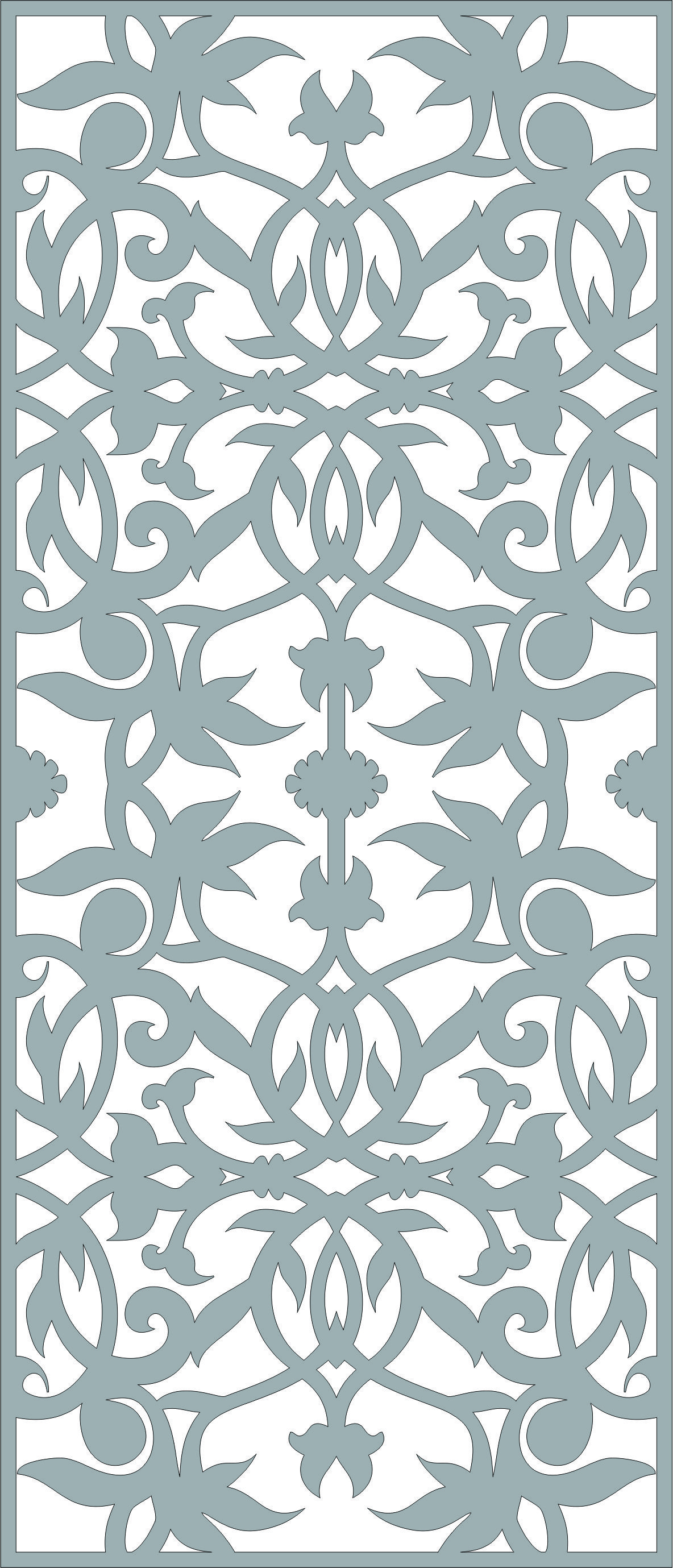 Decor Seamless Floral Lattice Stencil For Laser Cut Free Vector File