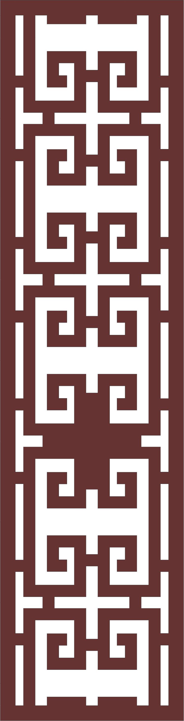 Decor Seamless Floral Screen Panel For Laser Cutting Free DXF File