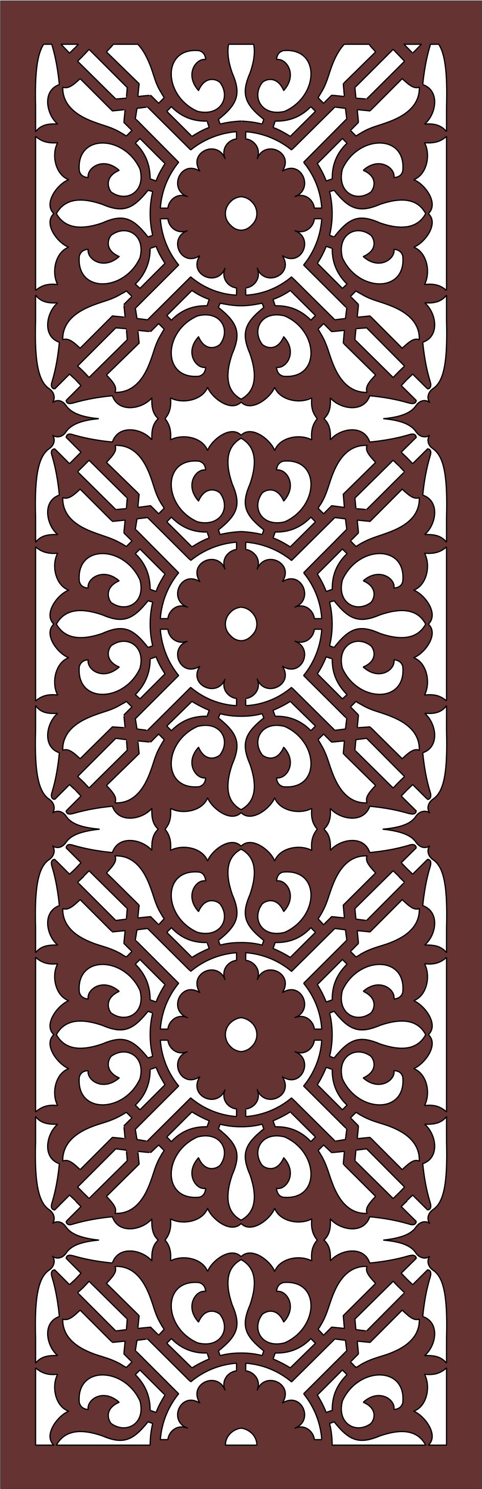 Decor Seamless Grill Design For Laser Cut Free Vector File