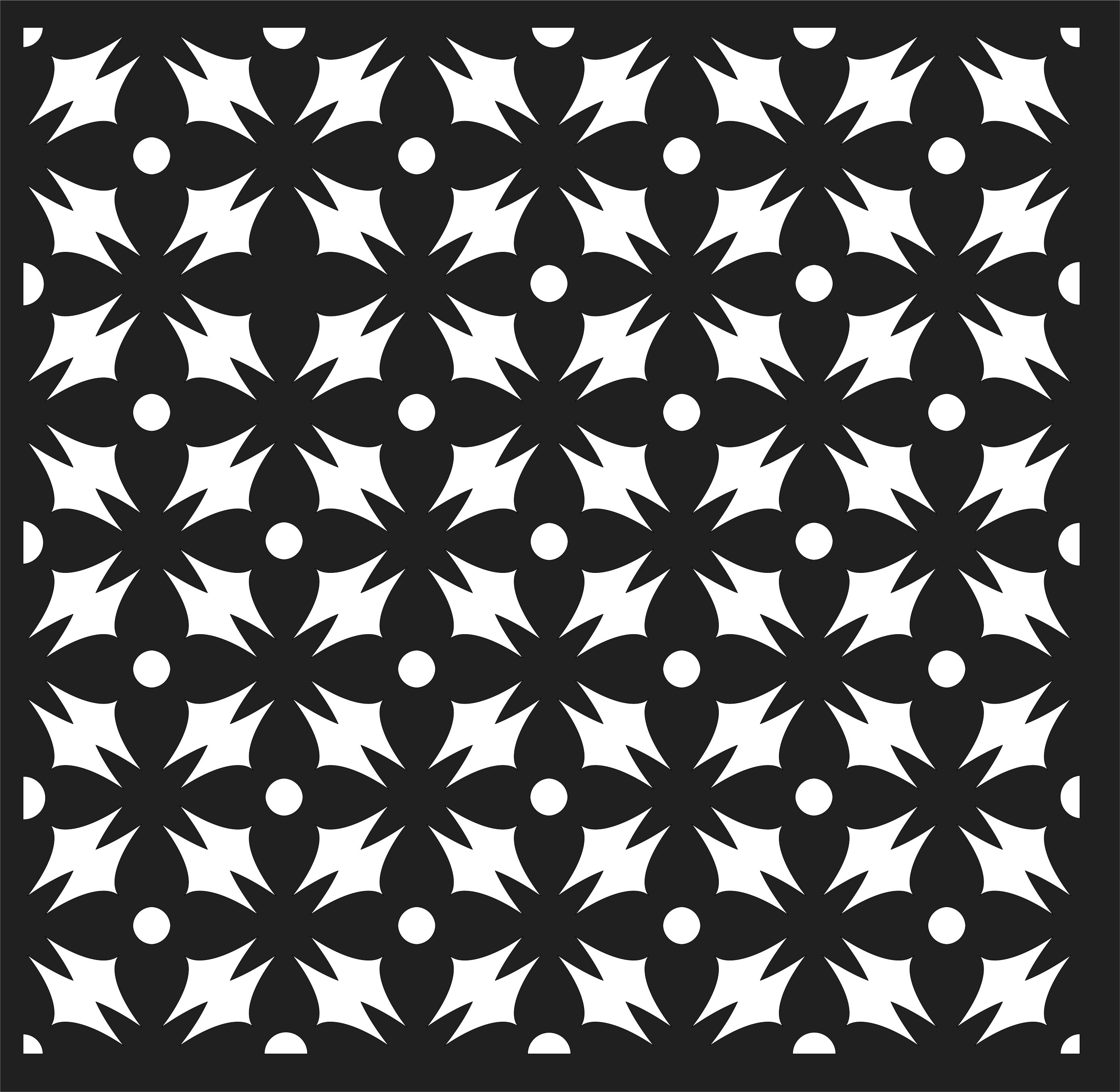Decor Seamless Screen Panel For Laser Cutiing Free Vector File