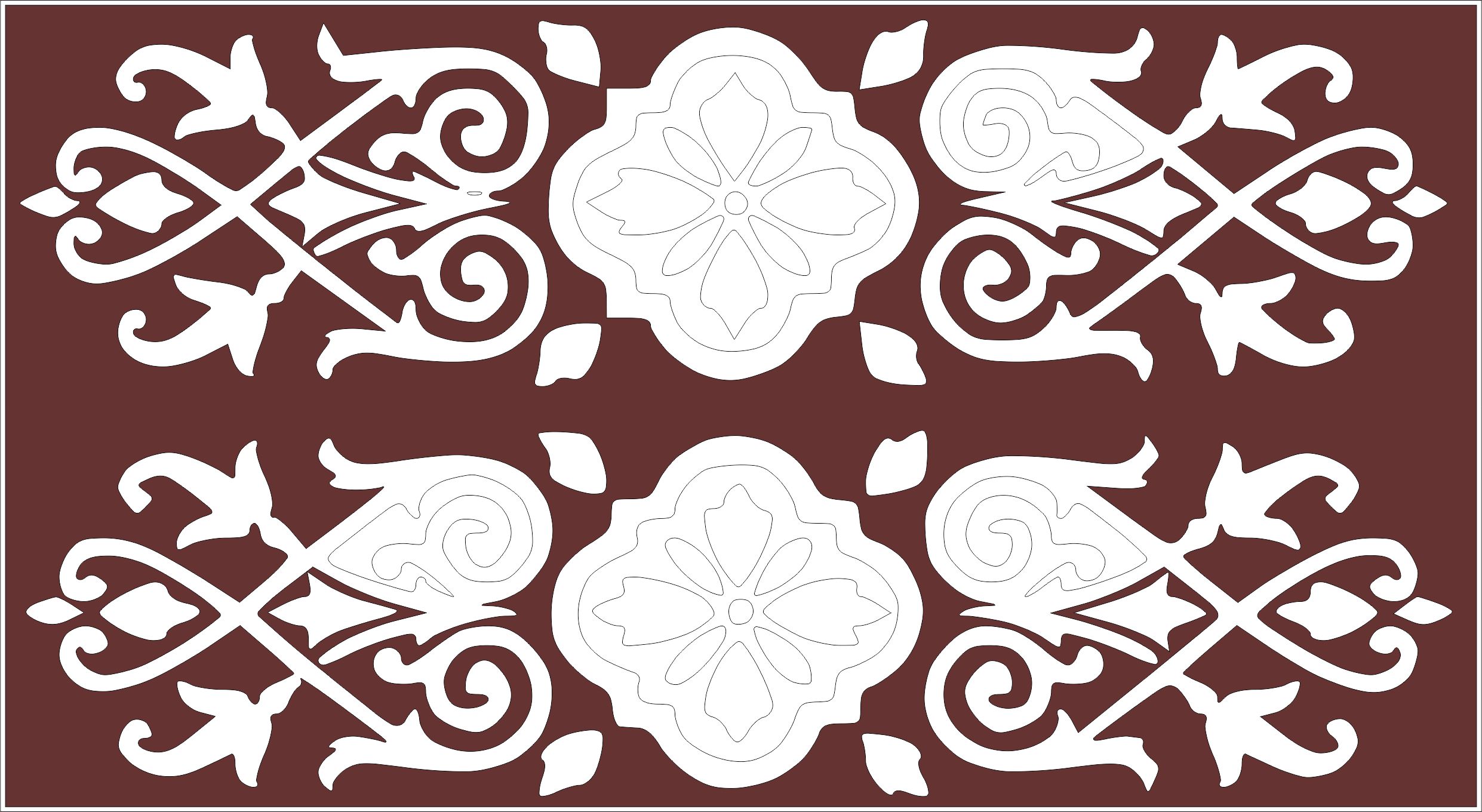 Decor Seamless Separator Floral Jali For Laser Cut Free Vector File