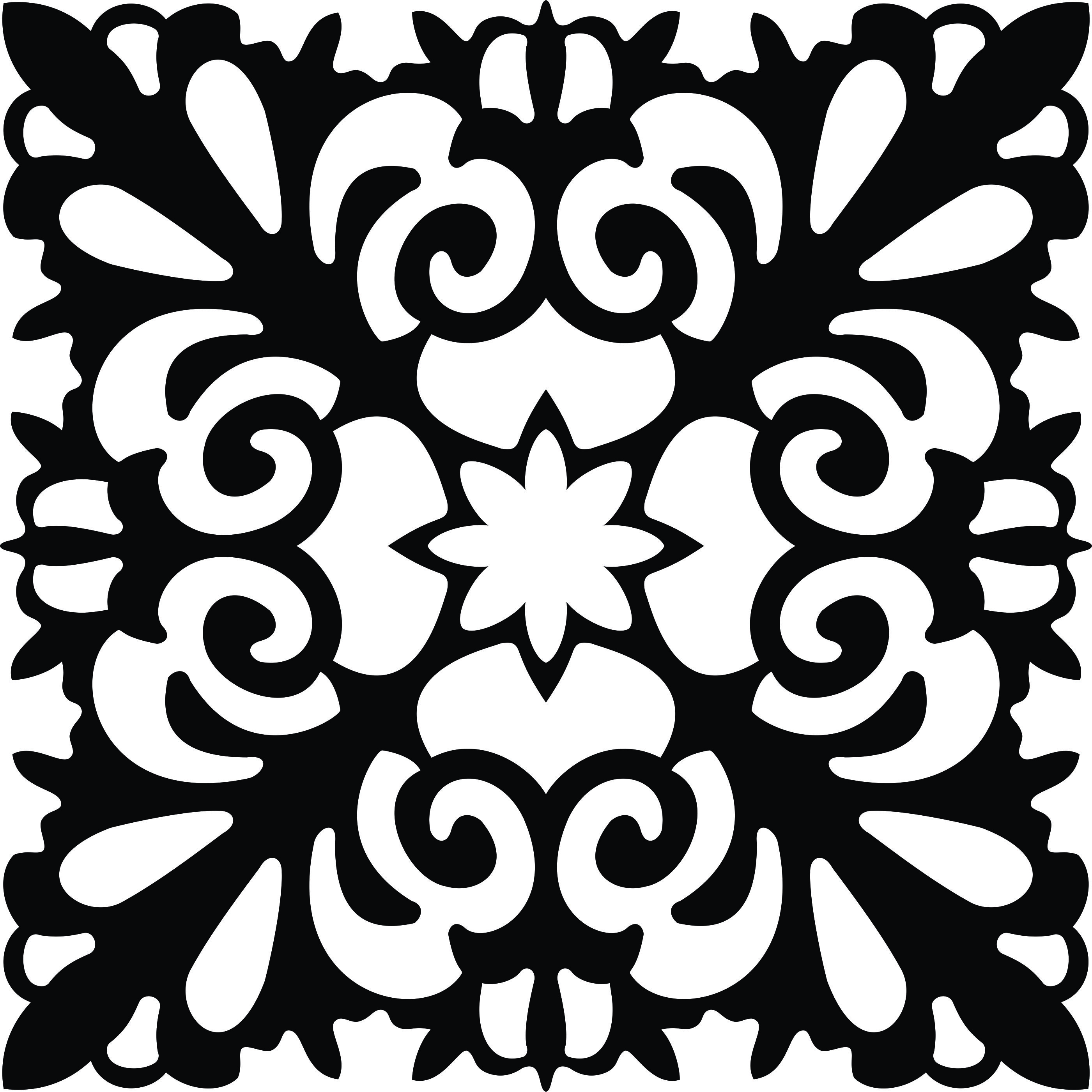 Decor Seamless Separator Floral Lattice Stencil Design Free DXF File