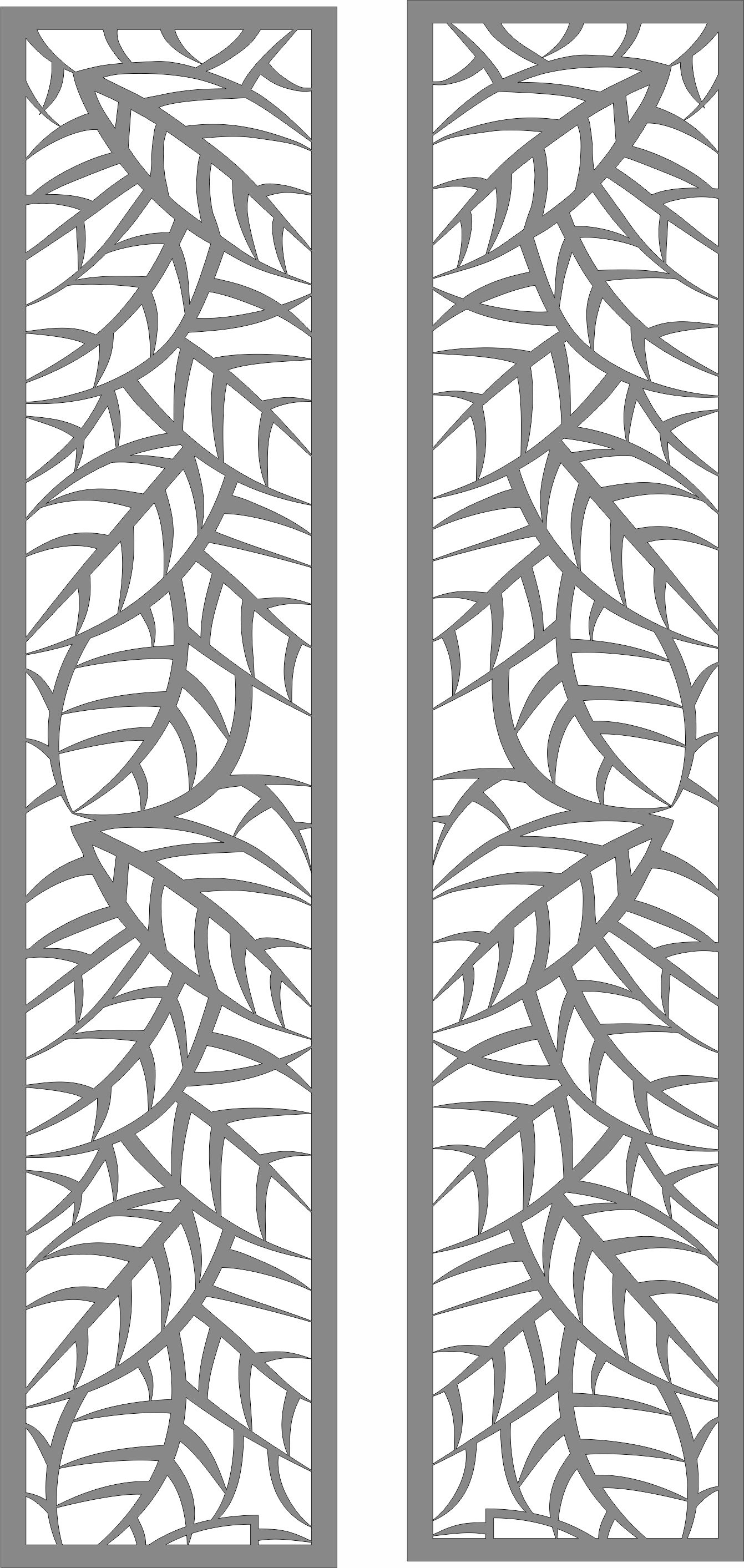 Decor Seamless Separator Floral Screen Design For Laser Cutting Free DXF File