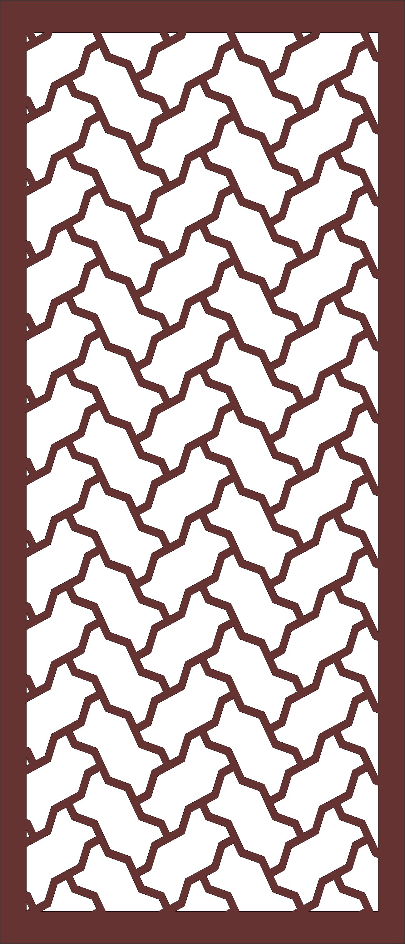 Decor Seamless Separator Floral Screen Panel Cnc Laser Cutting Free DXF File