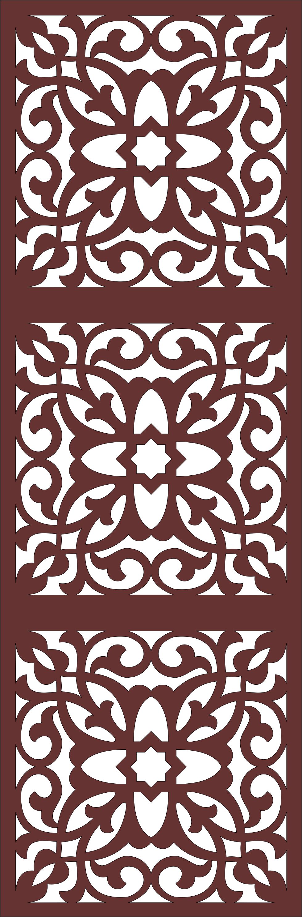 Decor Seamless Separator Grill For Laser Cut Free Vector File