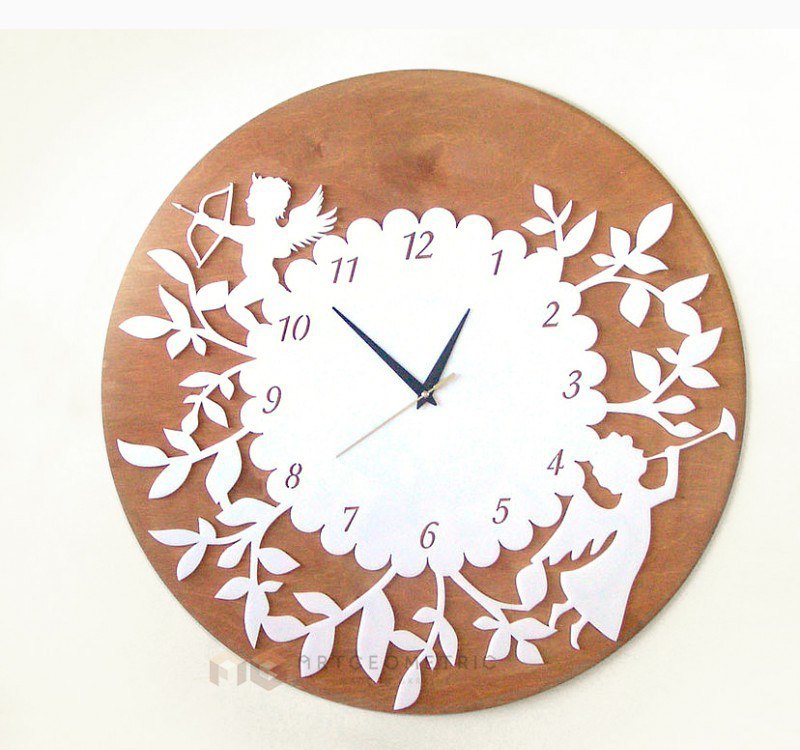 Decor Wall Clock For Laser Cut Free Vector File
