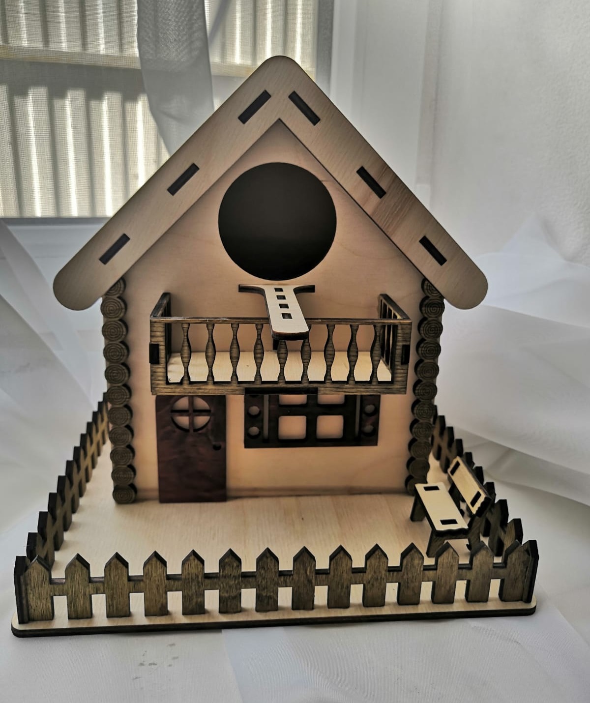 Decorative Bird House Pet Nest For Laser Cut Free Vector File