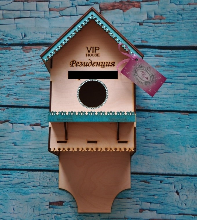 Decorative Birdhouse For Laser Cut Free Vector File